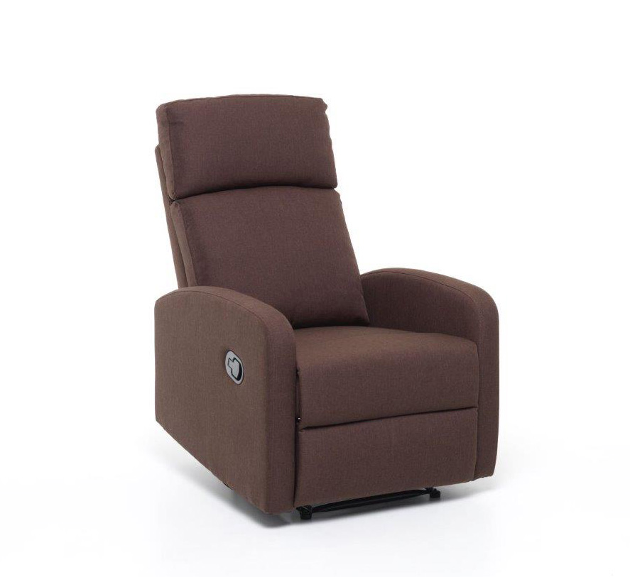 Poltrona mod. Mirella marrone recliner manuale a 3 posizioni tessuto 104x89x69cm